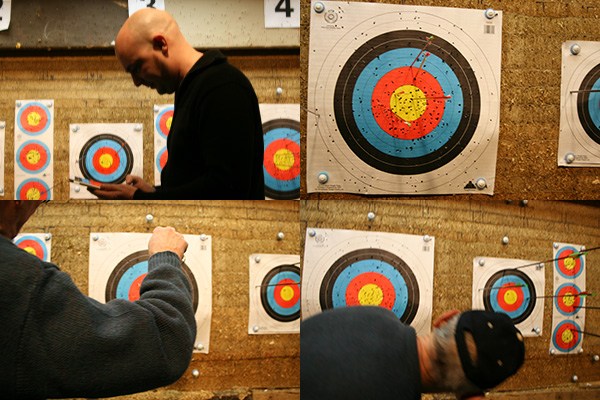 Archers en entraînement au club Saint-Sébastien